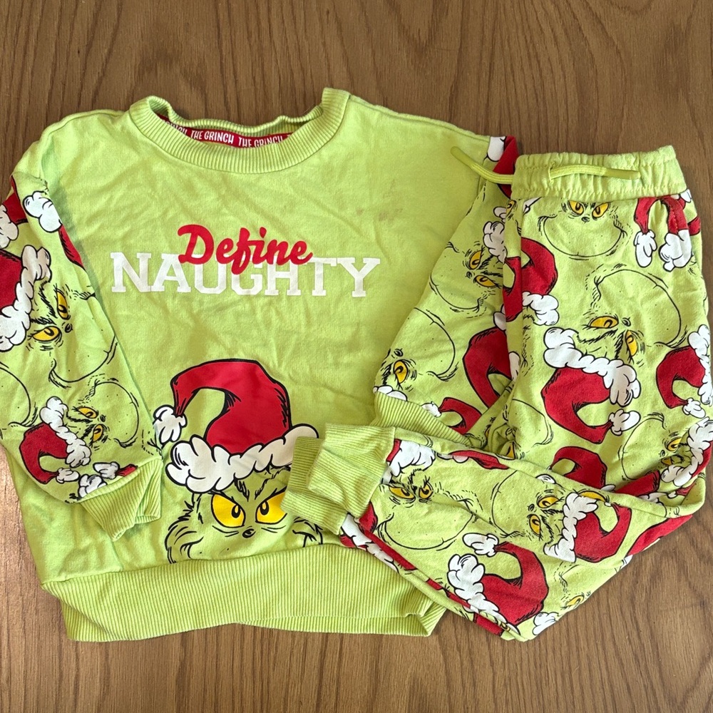 Grinch Kids Matching Set - Green